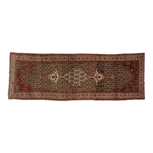1920's Antique Persian Bakhshaish Camel Hair Runner, 3'3" X 9'7"