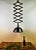 Black Vintage Industrial Scissor Hanging Lamp, 1950s For Sale - Image 8 of 10
