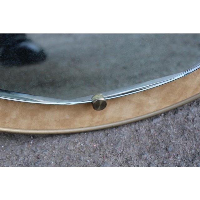 Italian Round Mirror by Santambrogio & De Berti, 1950 For Sale - Image 8 of 13