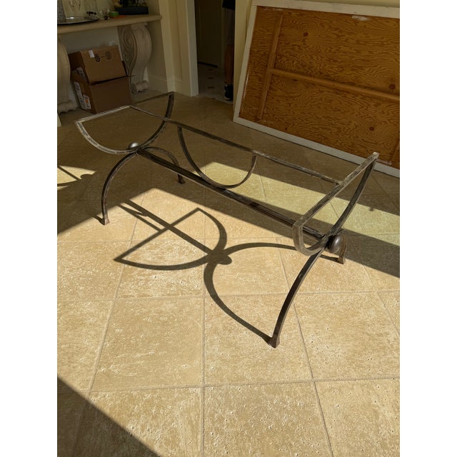 Vintage Wrought Iron Dining Table Base For Sale In New York - Image 6 of 6