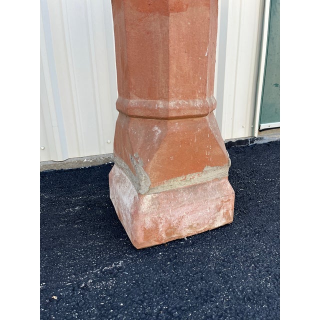 Terra Cotta Antique Terracotta Chimney Pots- A Pair For Sale - Image 8 of 12