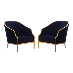 1960's Ward Bennett for Brickel Associates 'BANKER' Chairs - A Pair