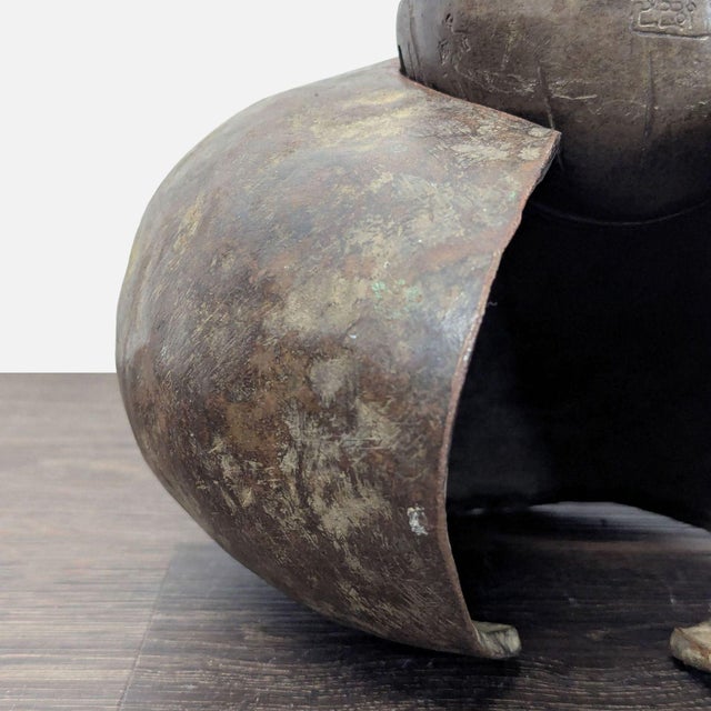 Cast Bronze Decorative Livestock Bell With Engraved Collar For Sale In San Francisco - Image 6 of 7