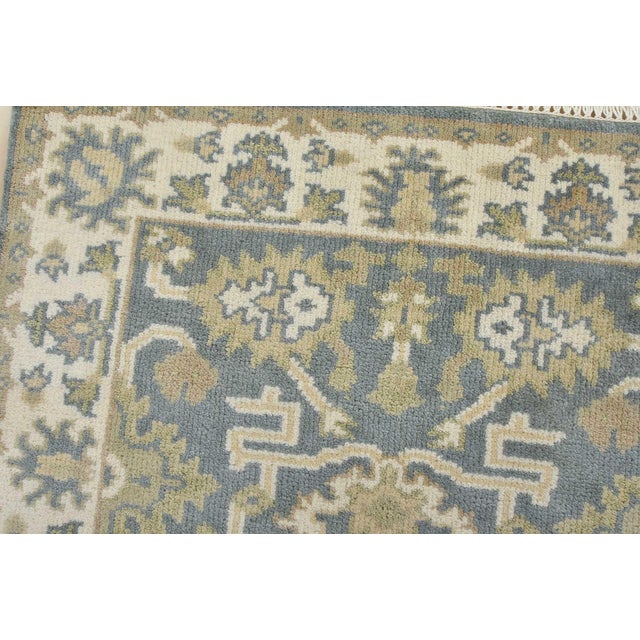 Oushak Rug 3'2'' X 5' Gray Wool Traditional Hand-Knotted Oriental Carpet For Sale In Philadelphia - Image 6 of 12