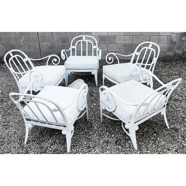 Set of 5 high end patio chairs from a 5 Star Las Vegas Hotel property. Complete with textured high quality water resistant...