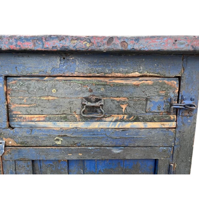 Antique Rustic Farmhouse North India Shop Cabinet For Sale - Image 9 of 13