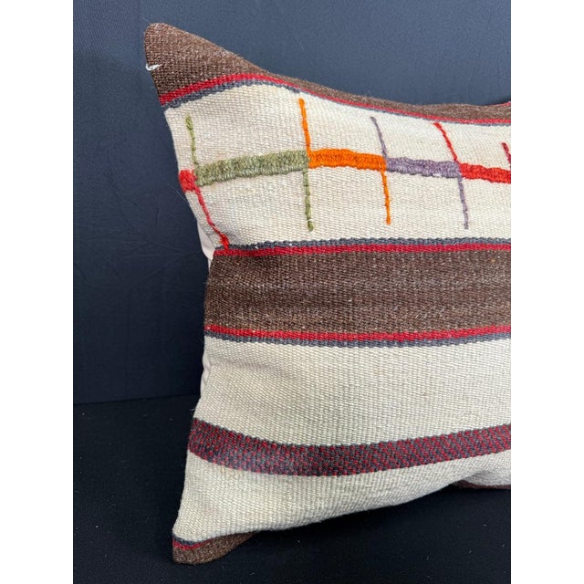 Turkish Hemp Pillow Cushion Natural Beige Brown Pillow Cushion Cover 20"x20" #30560 Enhance your home decor with our Kilim...