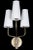 Moderne sconces in the fashion of Leleu, 3 light shaded