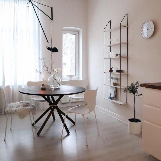 Hector Dark Oak Dining Table 105 by Eberhart Furniture For Sale - Image 4 of 7