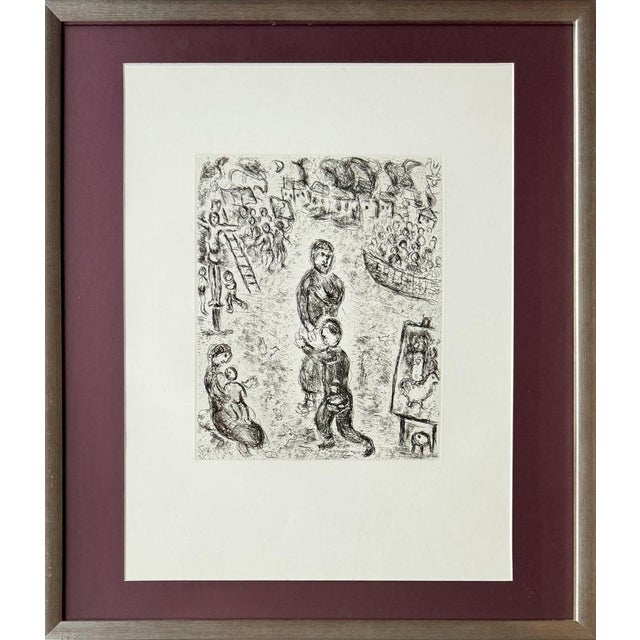 Marc Chagall, Le Retour de l'Enfant Prodigue, 1981, Aquatint Etching, Framed For Sale - Image 7 of 7