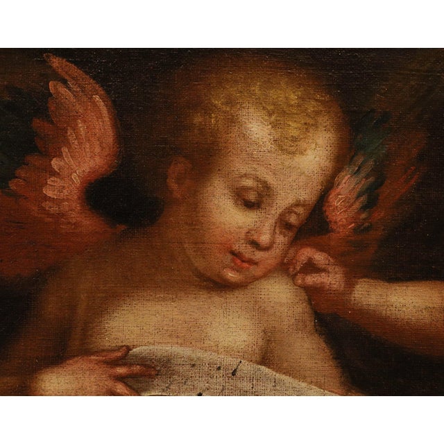 Guglielmo Caccia, Detto Il Moncalvo, Angels Hunting Couple Paintings, 1620, Oil on Canvas For Sale - Image 8 of 16