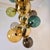 Metal Glass and Brass Italian Mid-Century Modern Chandelier For Sale - Image 7 of 9