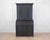 A beautifully crafted Swedish Gustavian style roll top secretary cabinet finished in a rich hand-painted black that...