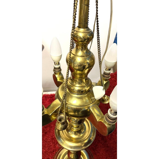 Antique Brass Floor Lamp, 1920s For Sale - Image 10 of 11