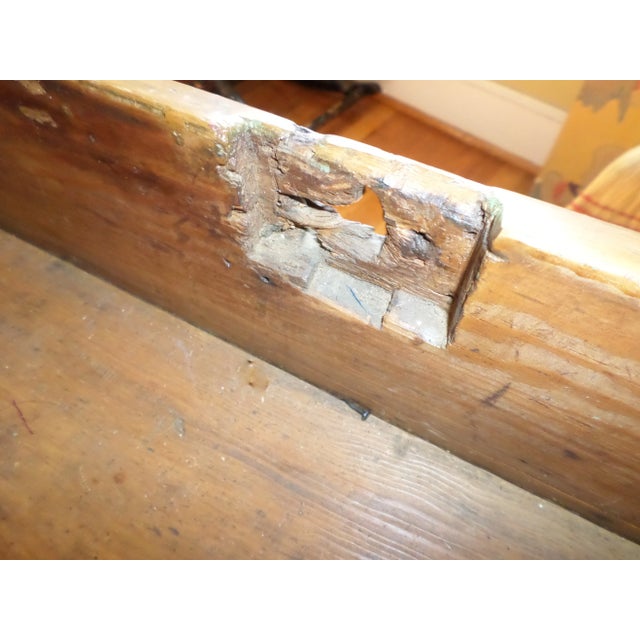 Brown Antique Early American Primitive Southern Pine Slant Top Desk For Sale - Image 8 of 11