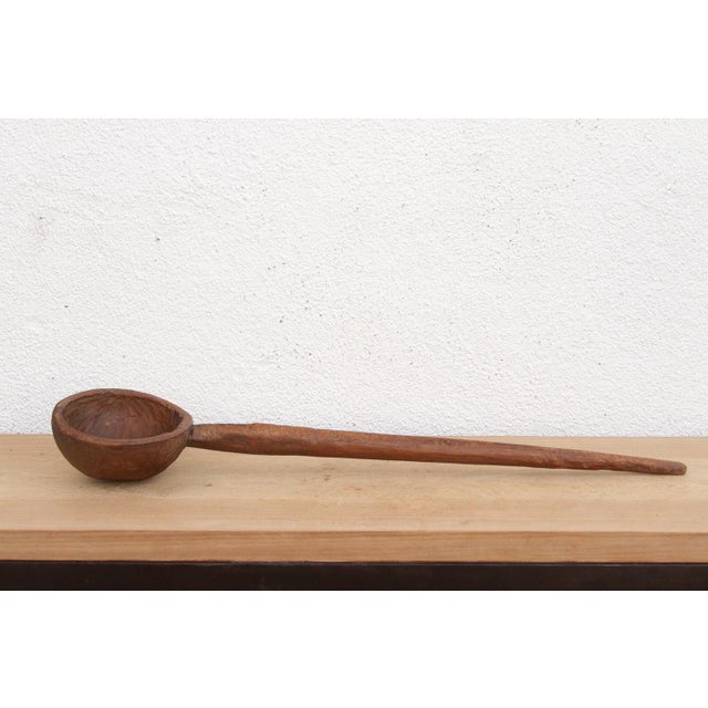 Large Rustic Culinary Wood Spoon For Sale In Los Angeles - Image 6 of 9