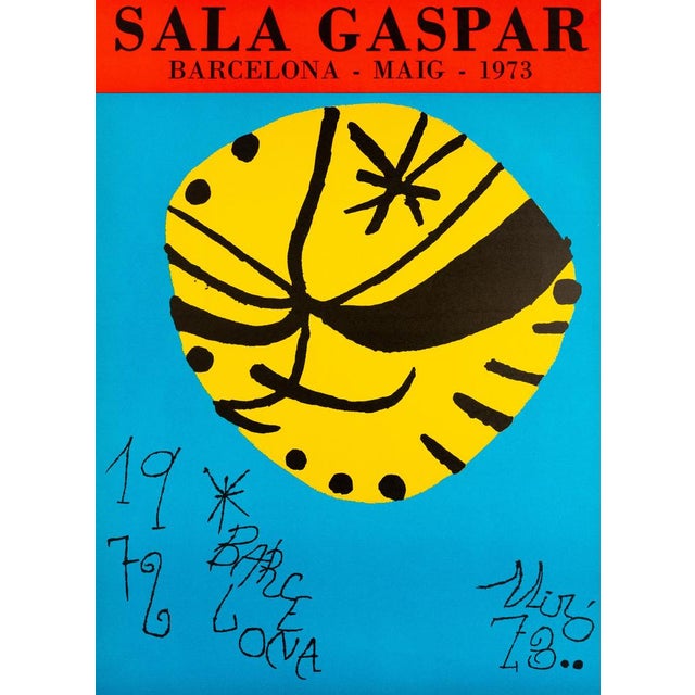 Joan Miro, Galeria Gaspar, 1973, Original Signed Lithograph For Sale - Image 5 of 5