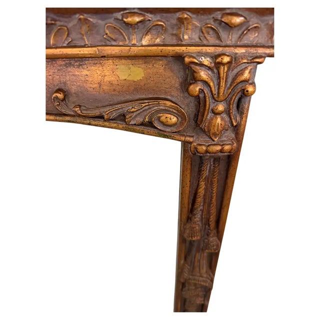 Mid 20th Century Neoclassical Tall Regency Gilt Wood Wall Pier Mirror With Draped Tassel Detail For Sale - Image 5 of 11