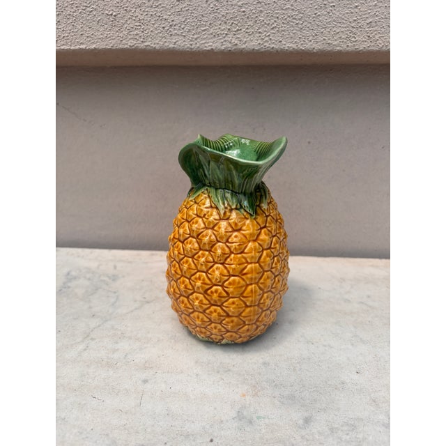 Victorian 19th Century Majolica Minton Pineapple Pitcher For Sale - Image 3 of 7