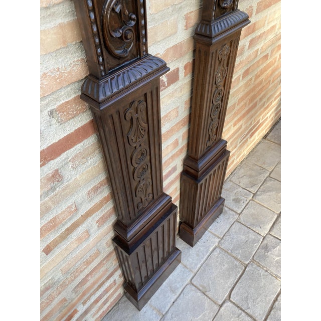 Antique Carved Oak Panels, Set of 2 For Sale - Image 9 of 18