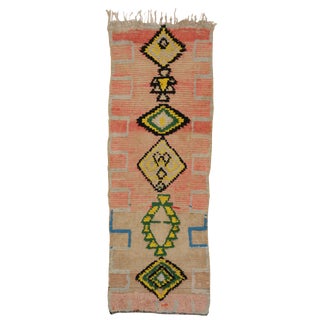 Vintage Moroccan Berber Tribal Design Runner - 3'8 x 8' For Sale