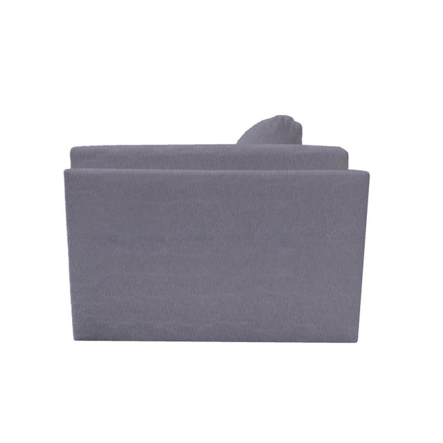 Contemporary Repose Sofa by the Drawing Room Atl - Upholstered in Cozy Alpaca Fur - Pewter - Comfortable Cloud Like Sofa With Single Seat Cushion For Sale - Image 3 of 8