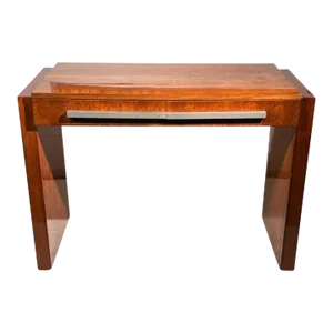 1930s Modernist French Art Deco Mahogany Desk