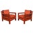 1970s Milo Baughman Red Parsons Armchairs – a Pair For Sale - Image 12 of 12