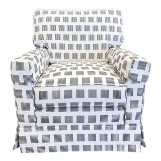Miles Talbott Black and White Swivel Chair For Sale