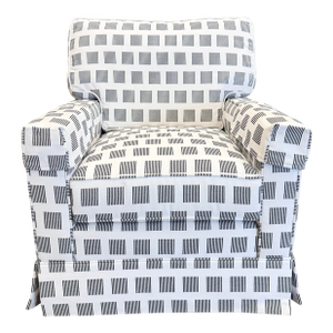 Miles Talbott Black and White Swivel Chair
