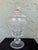 Transparent Vintage Cut Crystal Pedestal Lidded Apothecary Jar With Finial Top For Sale - Image 8 of 10