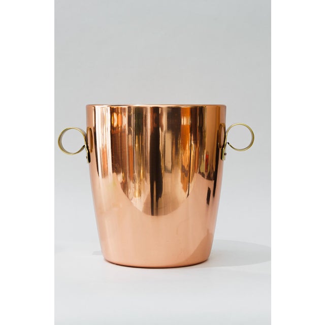 Copper Wine Cooler with Brass Handles, Schwitzerland, 1920s For Sale - Image 6 of 15