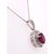 2010s 14Kt White Gold 18 Inches Necklace With Ruby and Diamonds For Sale - Image 5 of 10