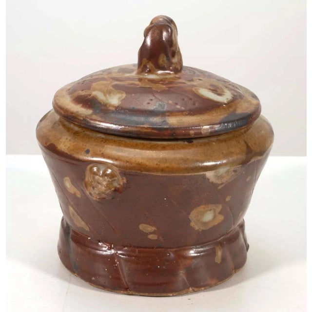 John Glick Ceramic Stoneware Sugar and Creamer Holder Stamped Plum Tree Pottery - Set of 2 For Sale - Image 12 of 12