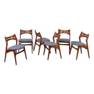 Danish Teak Dining Chairs by Erik Buch for Chr. Christensens Møbelfabrik, 1960s, Set of 6 For Sale