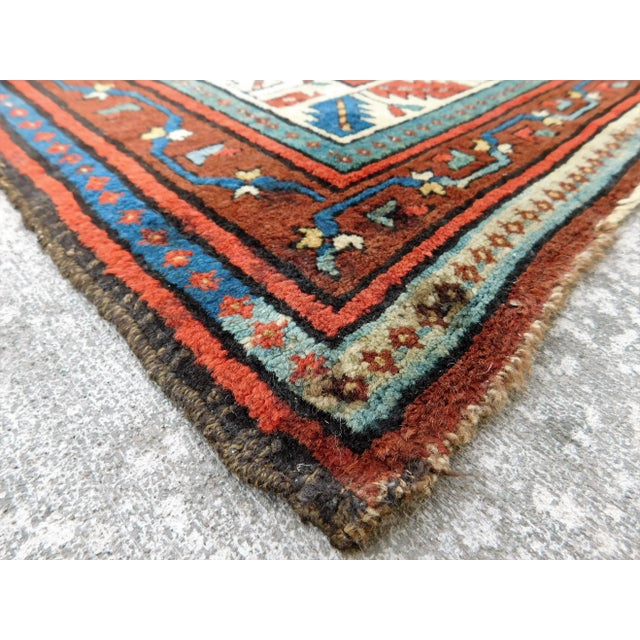1920s Antique Handcrafted Caucasian Rug. 3'7"x 7' For Sale - Image 9 of 13