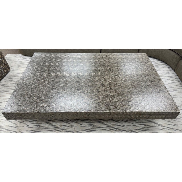 Large Brutalist Metal Coffee Table For Sale - Image 12 of 15