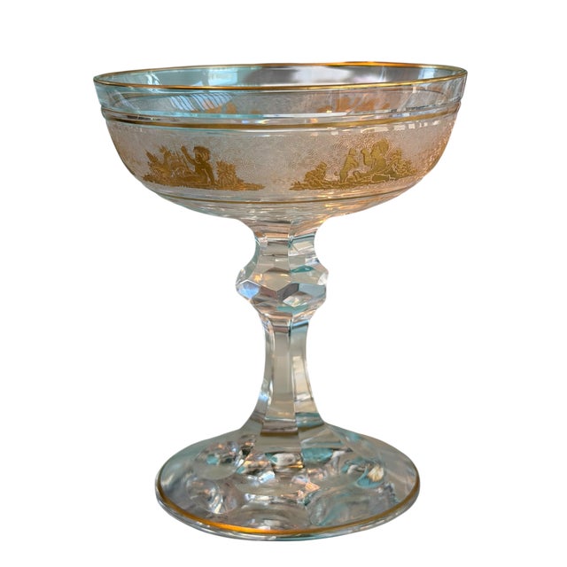 Antique Val St Lambert Danse De Flore Cameo Glass Champagne Coupes. This listing is for one stem but we actually have...