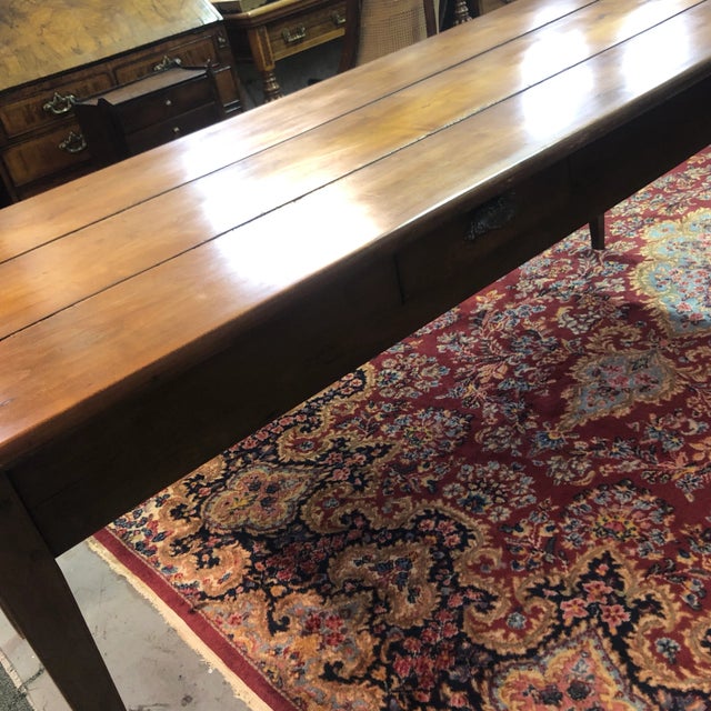 French 19thc Fruitwood Farm House Table For Sale - Image 4 of 6