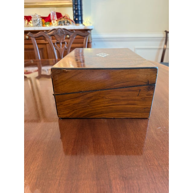 Brown Antique Lap Desk or Writing Box For Sale - Image 8 of 12