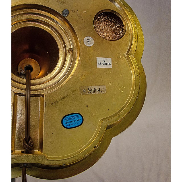 Mid 20th Century Stiffel Brass Torchiere Floor Lamp For Sale In San Francisco - Image 6 of 8