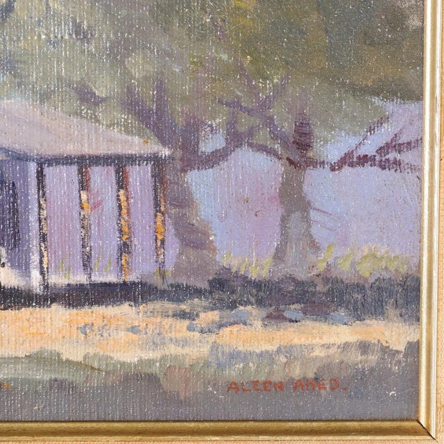 Mid 20th Century Impressionist Floridian Oil Painting on Canvas by Aleen Elizabeth Aked For Sale - Image 5 of 9