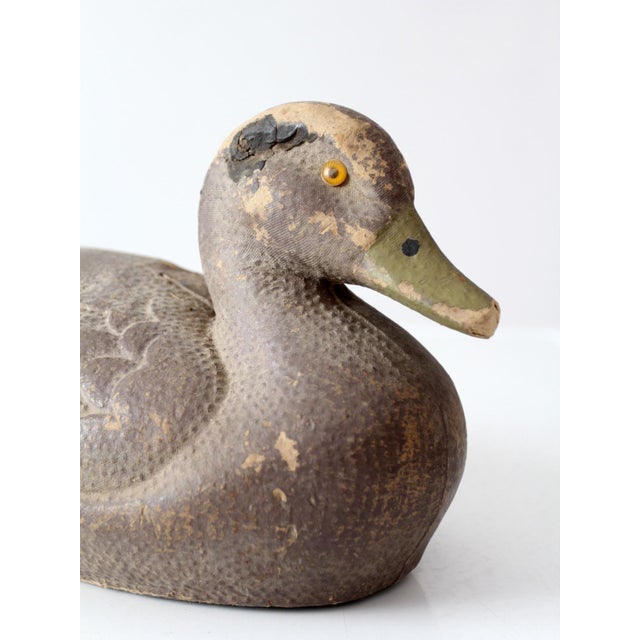 1950s General Fibre Ariduk Mallard Hen Duck Decoy For Sale - Image 4 of 16
