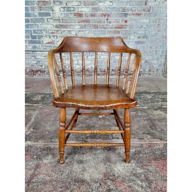 American 19th Century Primitive Capitan Chair For Sale - Image 3 of 11