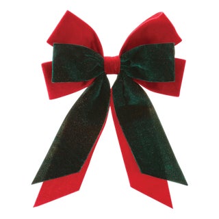 Double Bow Ornament (Set of 2) For Sale