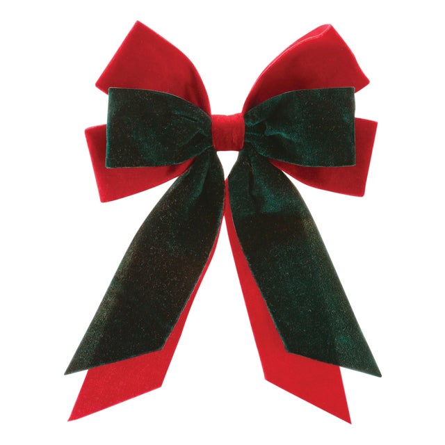 Double Bow Ornament (Set of 2) For Sale