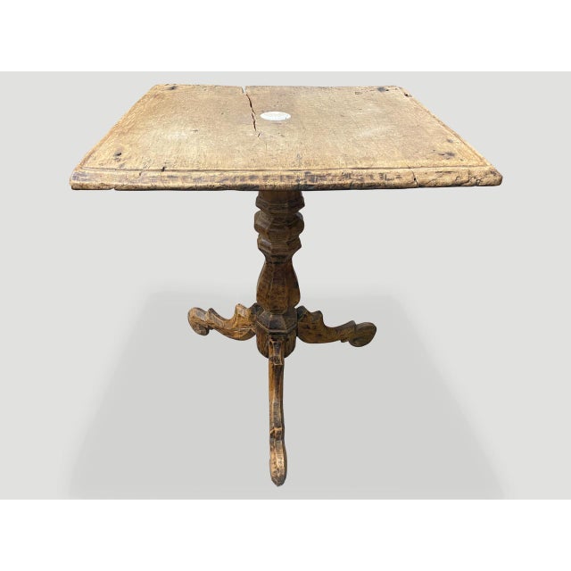 Antique Teak Wood Colonial Side Table For Sale - Image 4 of 18