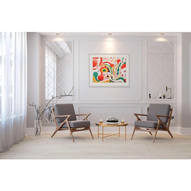 Contemporary 30' X 24' Organic Modern Colorful Composition Framed Limited Edition Fine Art Print by Diane Grant For Sale - Image 3 of 7