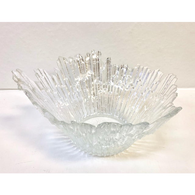 Scandinavian Cracked Ice Humpilla Style Glass Bowl Chairish