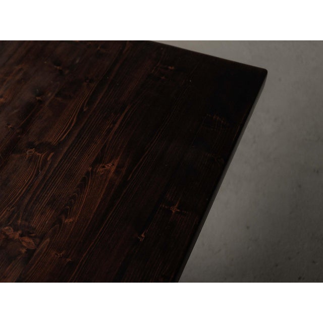 Wood Pine Table attributed to Georges Robert, France, 1960s For Sale - Image 7 of 17